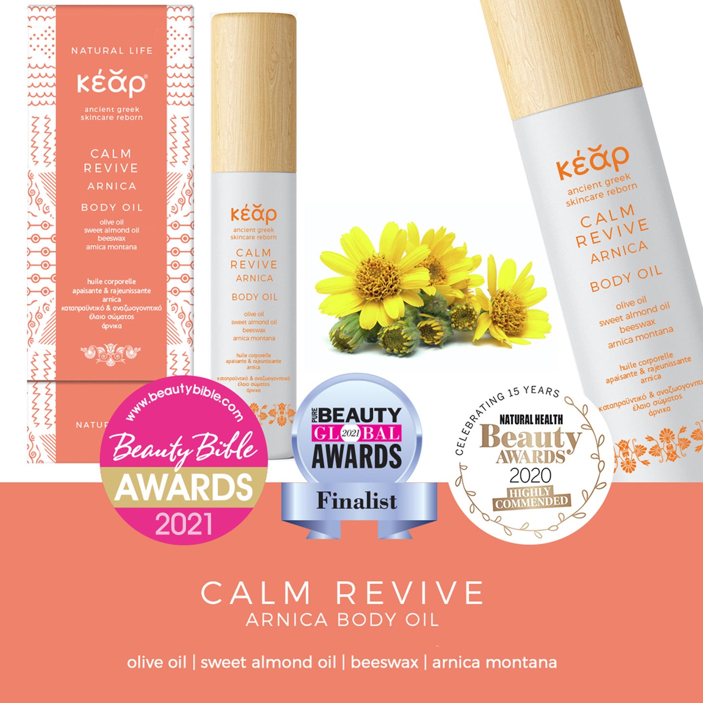 Kear Skincare Set: Arnica Elixir & Lip Balm Bliss Skin Soothing Kit