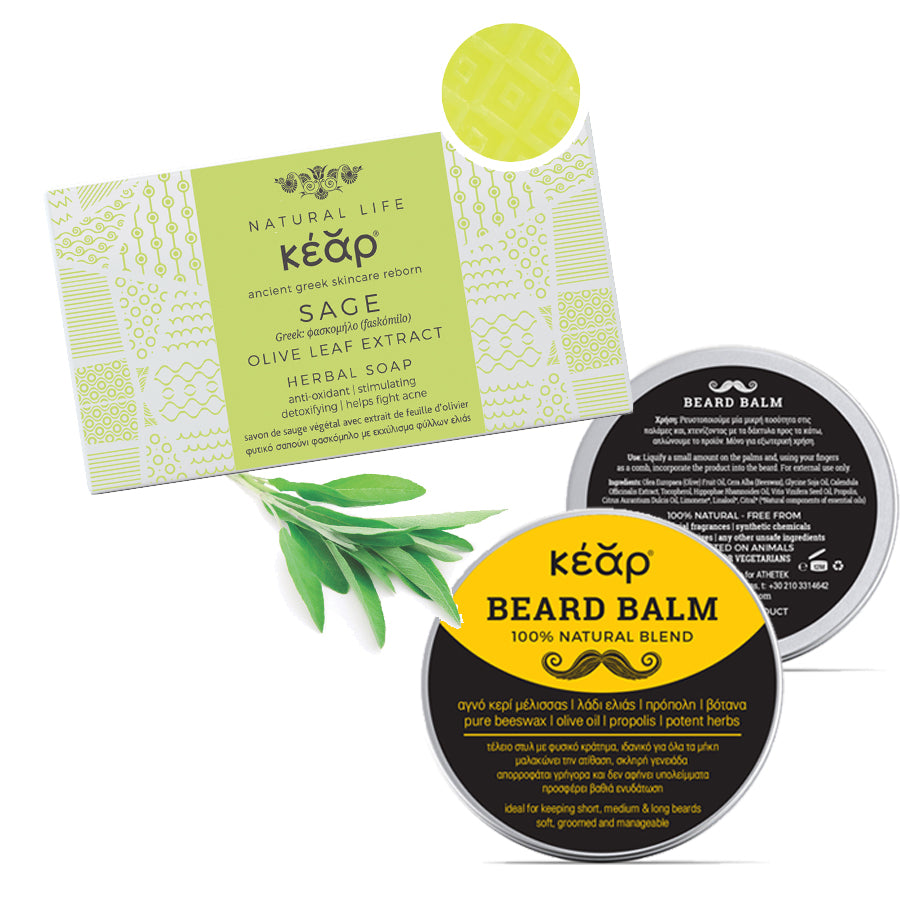 Tame & Refresh: Beard Balm & Herbal Soap Set